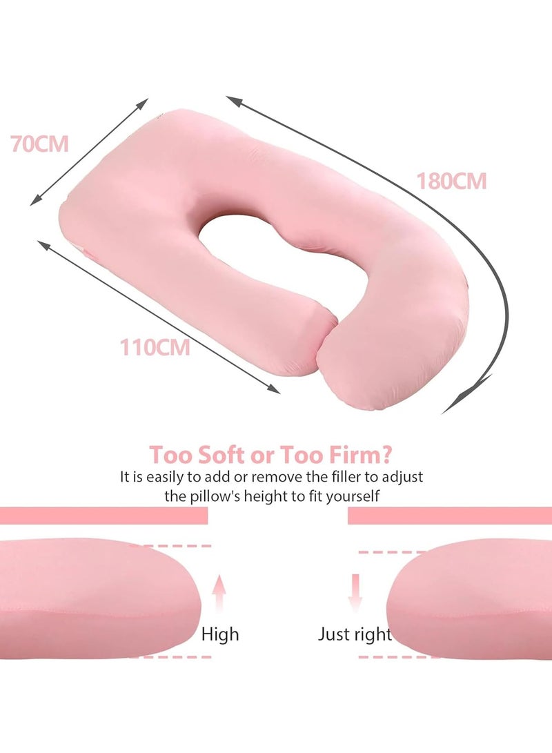 Pregnancy Pillows for Sleeping, U Shaped Full Body Maternity Pillow with Removable Cover, Support for Back, Legs, Belly for Pregnant Women, 57 Inch Pregnancy Pillow for Women  - Image 2