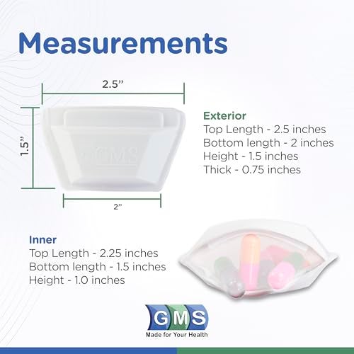 GMS Squeezable Pocket Pill Case - Small, Lightweight Pill Organizer Ideal for Travel - Holds Medicines Securely - Sturdy Design with Easy Fuss-Free Access - Pocket Sized & Discreet - Image 4