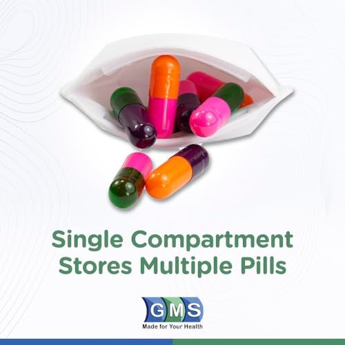 GMS Squeezable Pocket Pill Case - Small, Lightweight Pill Organizer Ideal for Travel - Holds Medicines Securely - Sturdy Design with Easy Fuss-Free Access - Pocket Sized & Discreet - Image 5