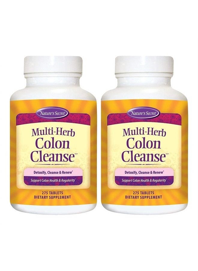 Nature's Secret Multi-Herb Colon Cleanse by Nature's Secret | Supports Digestive Health and Regularity, 275 Tablets (Pack of 2)  - Image 1