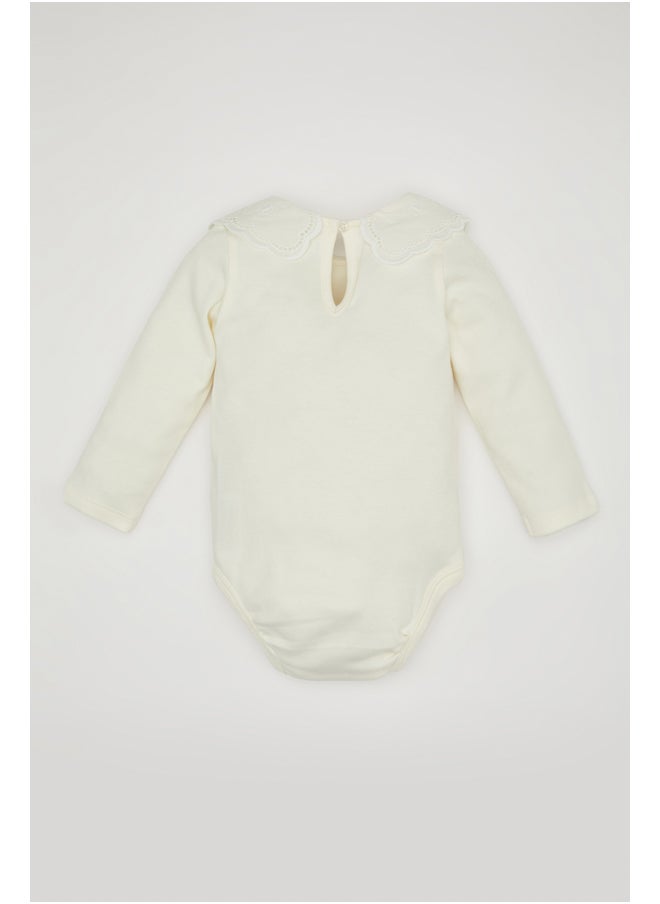 DeFacto - Babygirl New Born Regular Fit Big Neck Knitted Long Sleeve Snap Body - Image 1