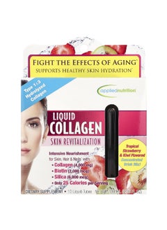 appliednutrition Applied Nutrition, Liquid Collagen, Skin Revitalization, Tropical Strawberry & Kiwi, 10 Liquid-Tubes, 3.35 fl oz (100 ml)  - Image 1