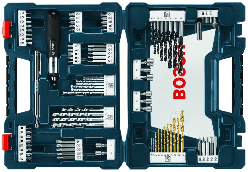BOSCH MS4091 91-Piece Drilling and Driving Mixed Set with Included Case for Applications in Wood, Metal, Masonry - Image 1