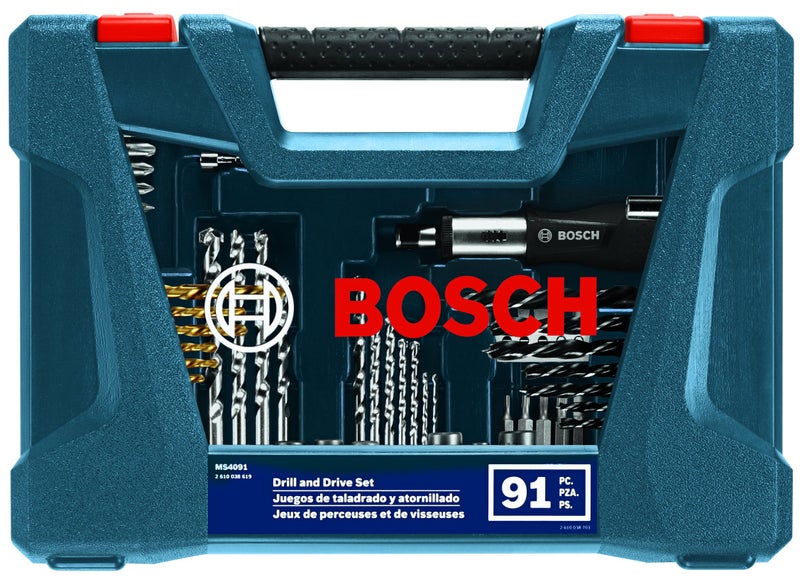 BOSCH MS4091 91-Piece Drilling and Driving Mixed Set with Included Case for Applications in Wood, Metal, Masonry - Image 2