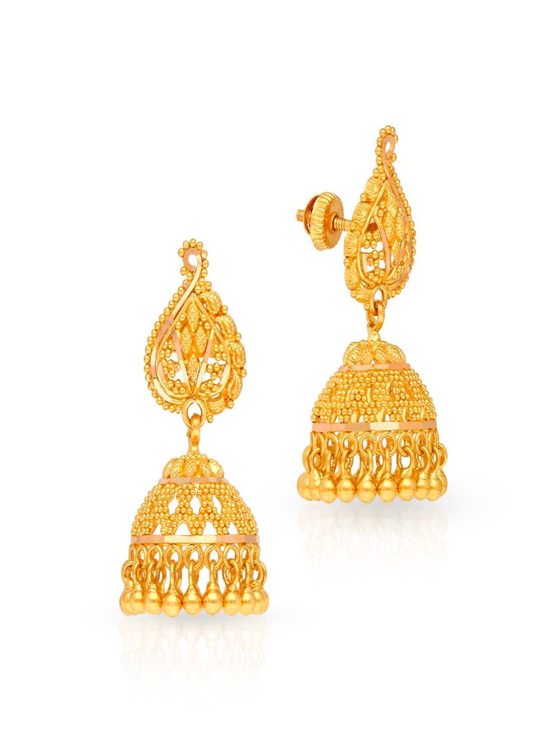 Malabar Gold and Diamonds 22k 916 Purity Malabar Gold Earring ERCOS10400Y  - Image 1