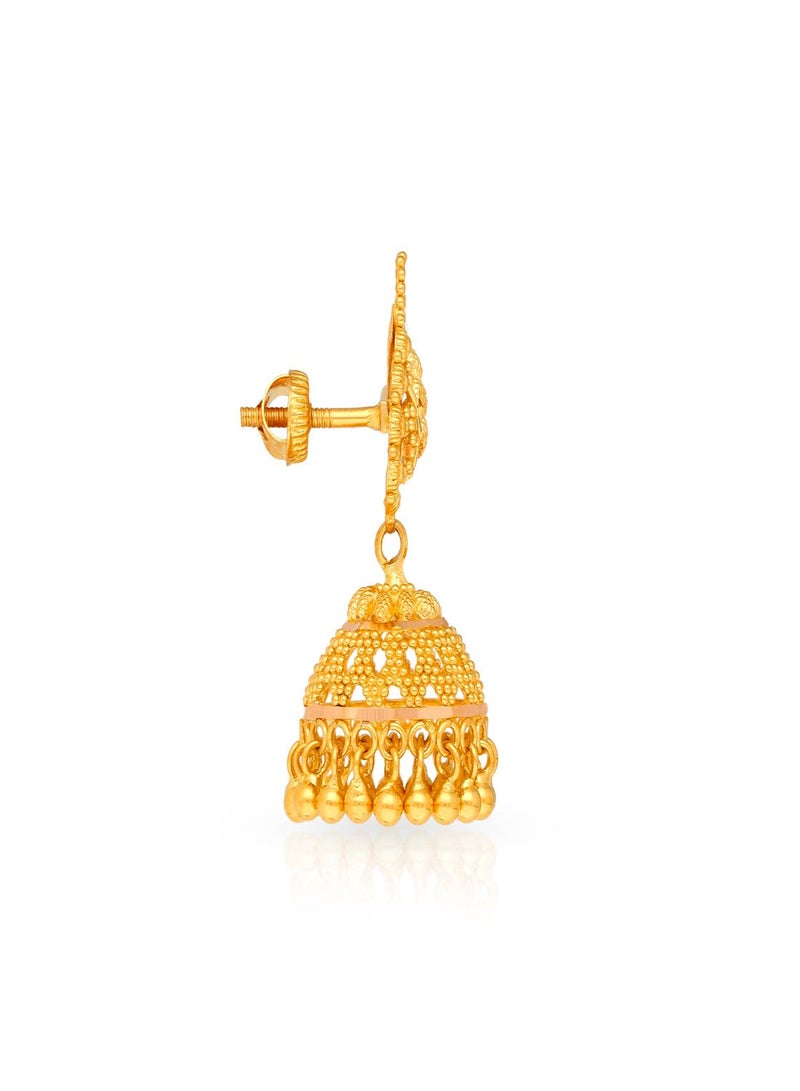 Malabar Gold and Diamonds 22k 916 Purity Malabar Gold Earring ERCOS10400Y  - Image 2