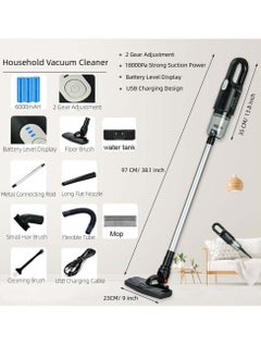 ARNOTEC Cordless Vacuum Cleaner, 12000Pa Powerful Cordless Vacuum with 6000 mAh Battery, 35Mins Long Runtime, Lightweight & Ultra-Quiet Stick Vacuum for Hardwood Floor Carpet Pet Car Cleaning  - Image 5