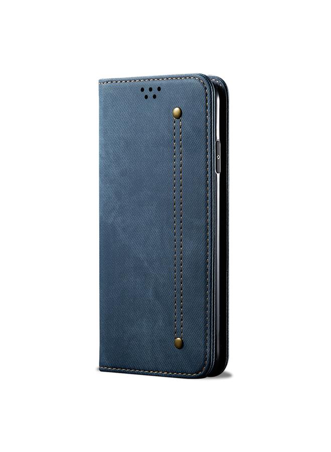 اس-توب جراب لهاتف Huawei Nova 11 Pro بتصميم كاجوال من الجلد بتصميم قماش الدنيم مع إمكانية التقليب الأفقي - Image 2