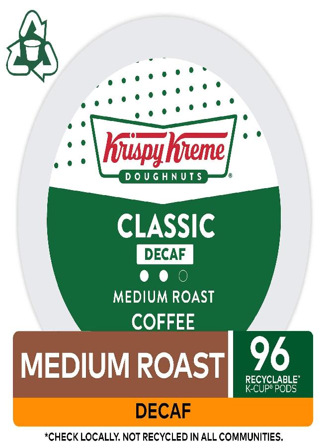Krispy Kreme Classic Decaf, Single-Serve Keurig K-Cup Pods, Medium Roast Coffee, 96 Count - Image 2