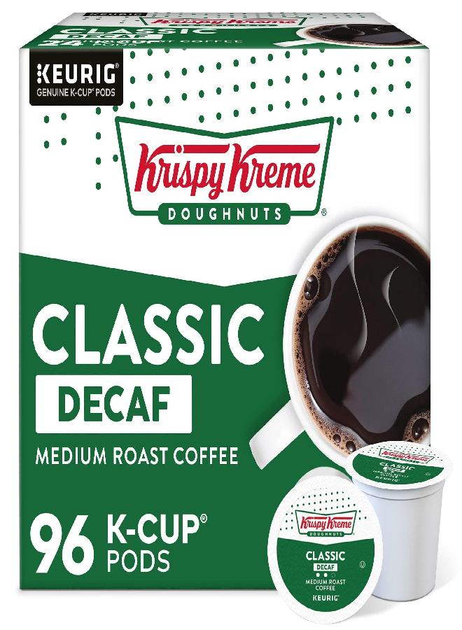 Krispy Kreme Classic Decaf, Single-Serve Keurig K-Cup Pods, Medium Roast Coffee, 96 Count - Image 1