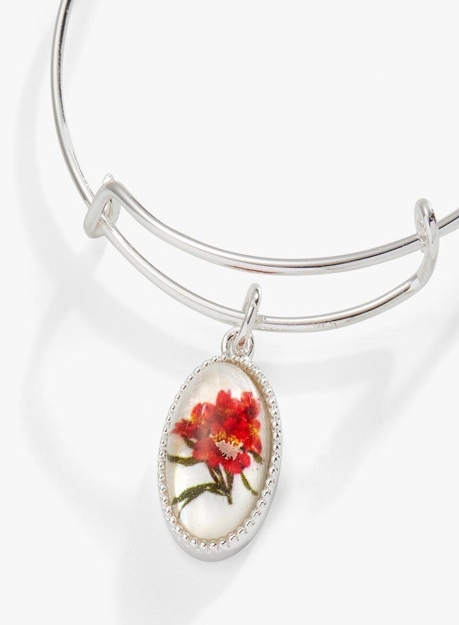 Alex and Ani Printed Flower 'Sister' Charm Bangle - Image 4