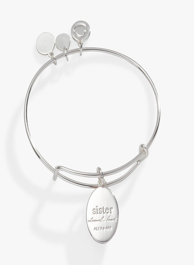 Alex and Ani Printed Flower 'Sister' Charm Bangle - Image 3
