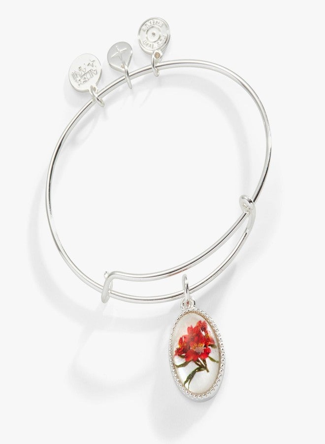 Alex and Ani Printed Flower 'Sister' Charm Bangle - Image 2