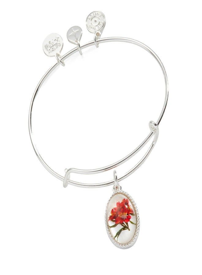 Alex and Ani Printed Flower 'Sister' Charm Bangle - Image 1
