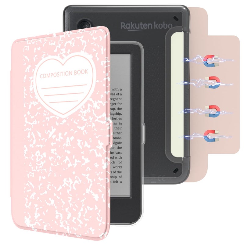 E NET-CASE Detachable Magnetic Case for 6" Kobo Clara Colour (2024) /Clara BW (2024) /2E (2022) eReader, Ultra Clear Back Scratch-Proof Lightä¸¨Easy to Detach & Attachä¸¨Auto Sleep/Wake (Green) - Image 1