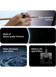 ULTRAHUMAN Ultrahuman Ring AIR-Smart Ring Health Tracker, Size First with Ultrahuman Sizing Kit,Sleep Tracker,Smart Ring for Men/Women,Fitness Tracker - Aster Black (Size 13)  - Image 5