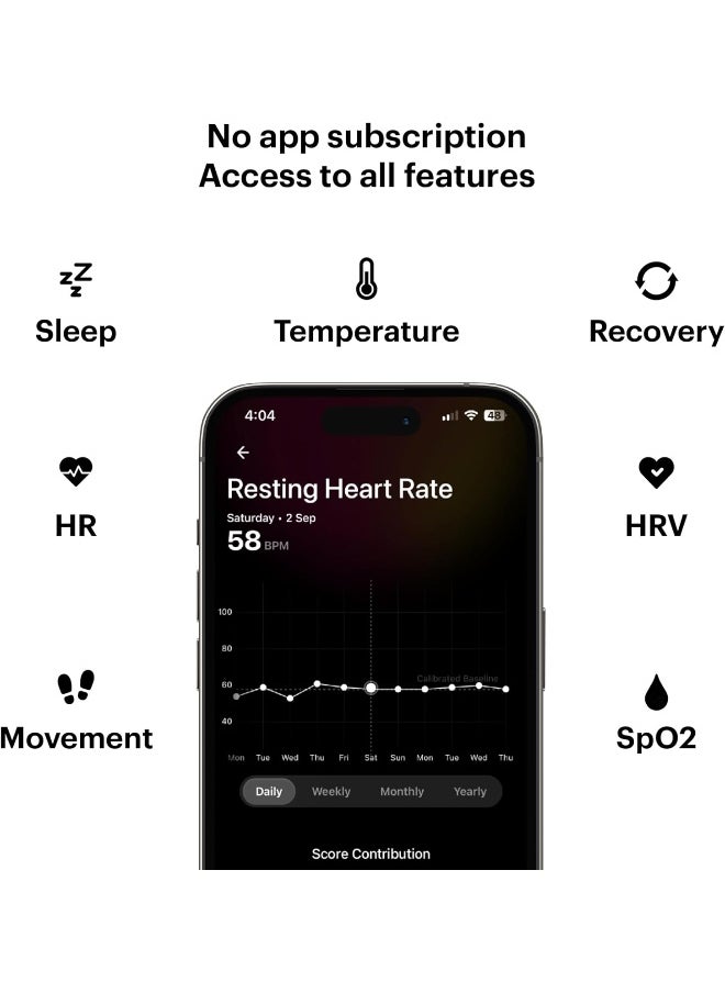 ULTRAHUMAN - Ultrahuman Ring AIR-Smart Ring Health Tracker, Size First with Ultrahuman Sizing Kit,Sleep Tracker,Smart Ring for Men/Women,Fitness Tracker - Aster Black (Size 13) - Image 1