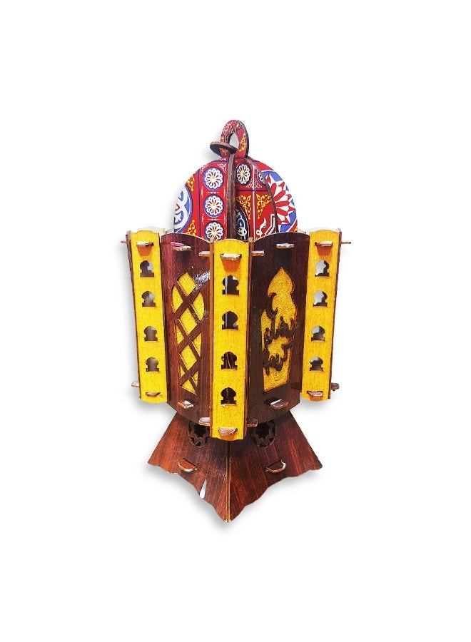 فانوس رمضاني موسيقي كبير للأطفال مع أضواء LED وأغانٍ رمضانية، لعبة إسلامية شهيرة، فانوس رمضاني عصري جديد للأطفال، هدية زخرفية وتعليمية - متعدد الألوان - Image 3