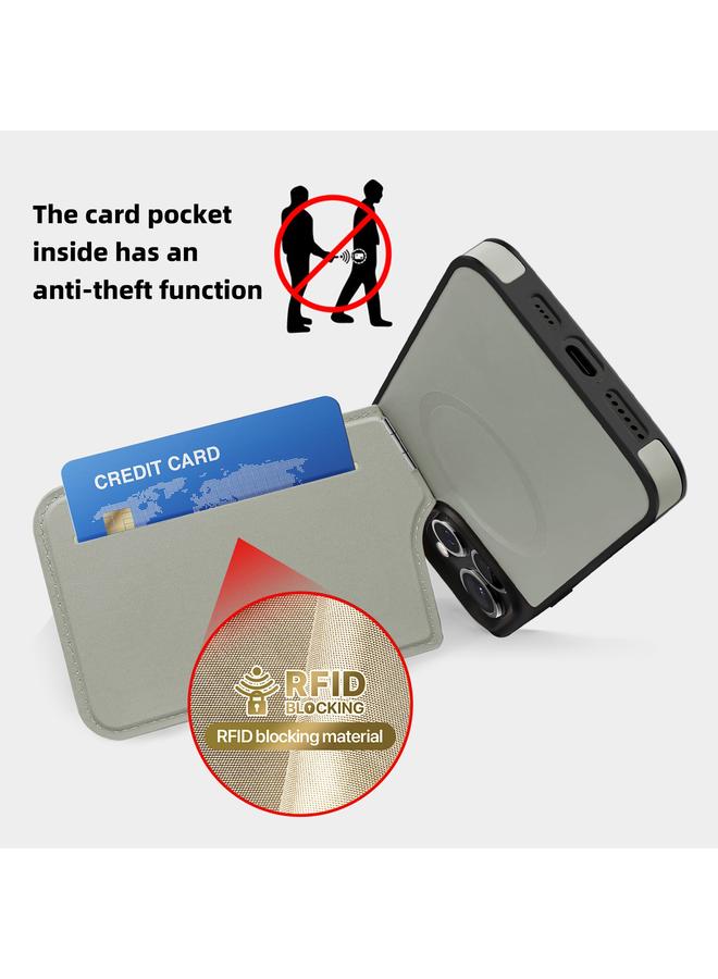 S-TOP Case For iPhone 13 Down Jacket Card Bag Holder MagSafe Phone Case - Image 3