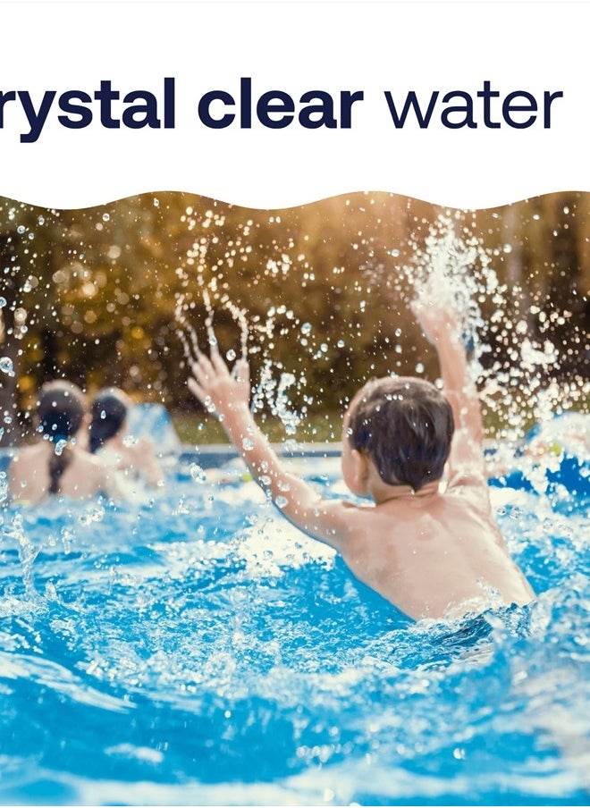 42049 Pool Care 1" Chlorine Tabs, Swimming Pool Sanitizer with Added Clarifier - Eliminates Bacteria & Algae, Makes Water Clean & Crystal Clear, Sanitizes & Protects - Slow Dissolving, 1.5 lbs