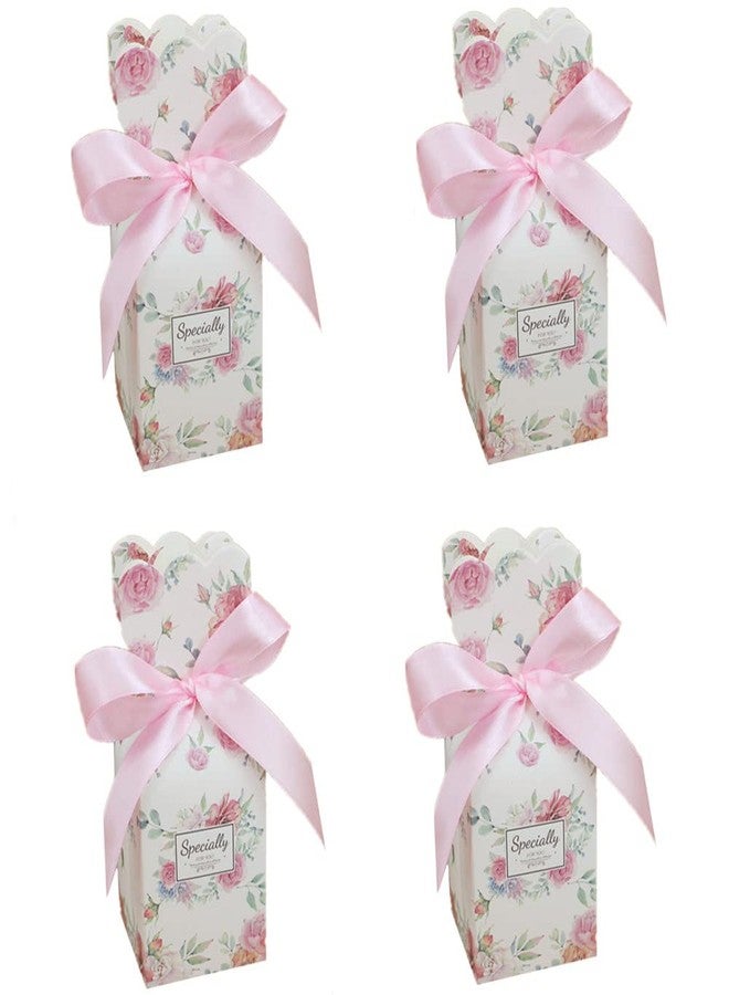 KUPOO 50PCS Candy Boxes Wedding Birthday Party Favor Gift Box with Pink Ribbon Decoration for Wedding Bridal Shower Baby Shower Birthday (Pink) - Image 1