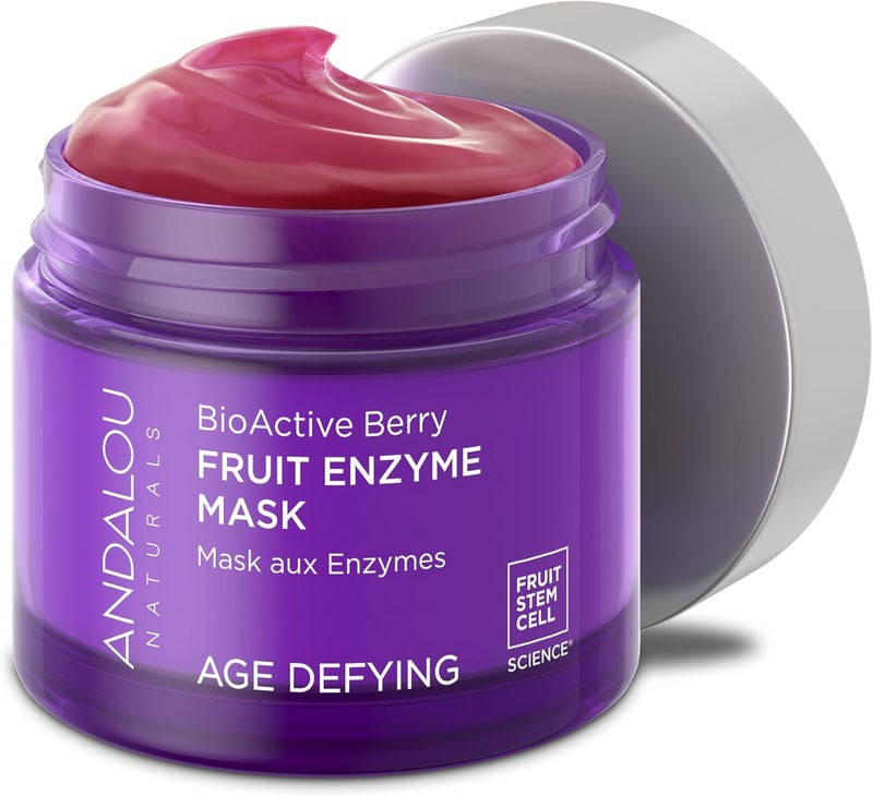 Andalou Naturals BioActive 8 Berry Fruit Enzyme Mask - Age Defying Skin Care, 1.7 Ounce - Image 2