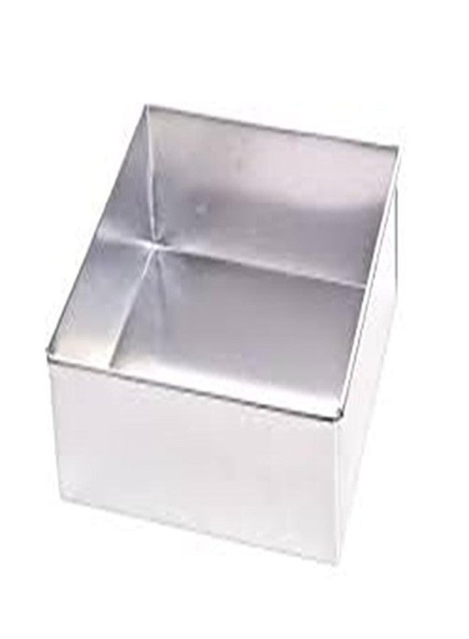 RINKLE TRENDZ Aluminium Square Cake Mould Cake Pan Cake Tin Tray 8 Inches For Baking 1 Kg - 1000 Grams In Oven,Silver - Image 1