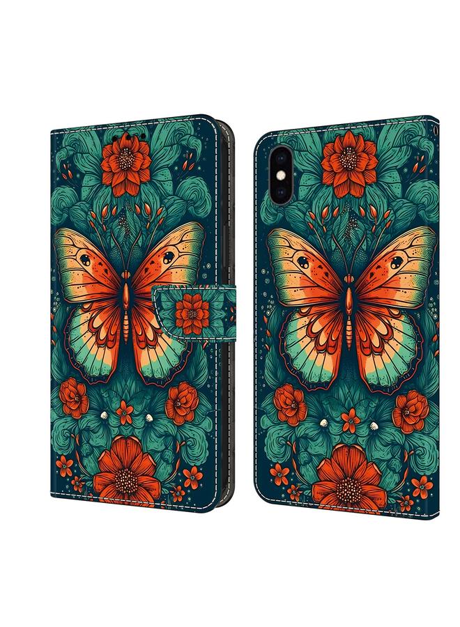 S-TOP Case For iPhone XS Max Crystal Painted Leather Phone case - Image 1