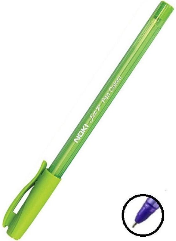 Noki - Colored Ballpoint Jet Ball Pen 1.0 mm 4 Pieces (Pink - Light Blue - Light Green - Purple) - Image 1