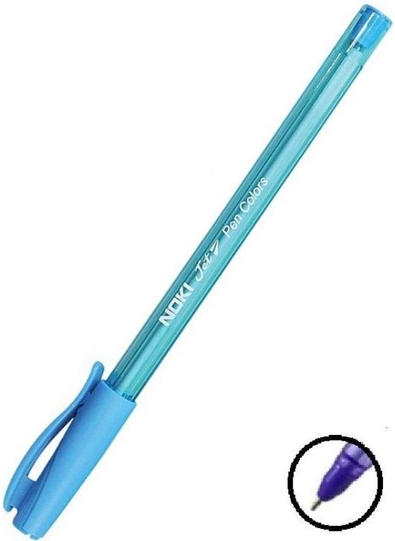 Noki - Colored Ballpoint Jet Ball Pen 1.0 mm 4 Pieces (Pink - Light Blue - Light Green - Purple) - Image 1