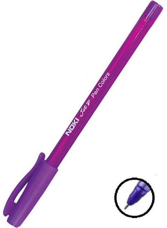 Noki - Colored Ballpoint Jet Ball Pen 1.0 mm 4 Pieces (Pink - Light Blue - Light Green - Purple) - Image 1
