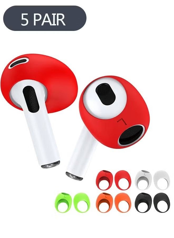 واي جيه 5-أزواج الأذن أغلفة آبار الهواء 3، أغلفة آذان السيليكون المضادة للانزلاقات ملحقات متوافقة مع آير بود الجيل الثالث - Image 1