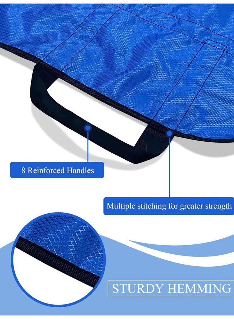 Vicalo Positioning Bed Pad Multipurpose 45" x 36"  with Reinforced Handles - Reusable & Washable Transfer Sheet for Turning, Lifting & Repositioning Blue - Image 5