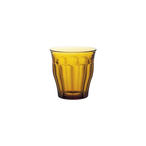 Duralex® France Picardie Amber, 250ml Set of 4 Glasses | 3X Stronger & Durable | Dishwasher & Microwave-Safe | Whiskey, Water, Juice Glasses | Tempered Glass - Image 1