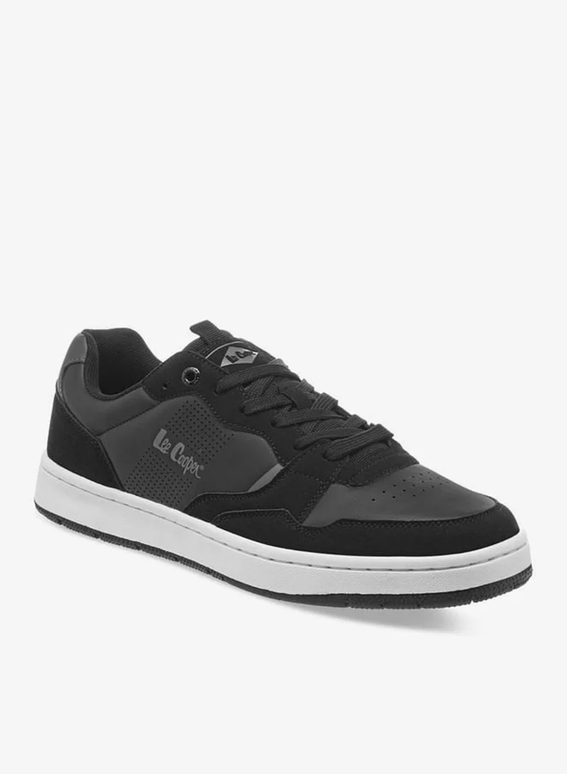 Lee Cooper Men's Perforated Sneakers with Lace-Up Closure