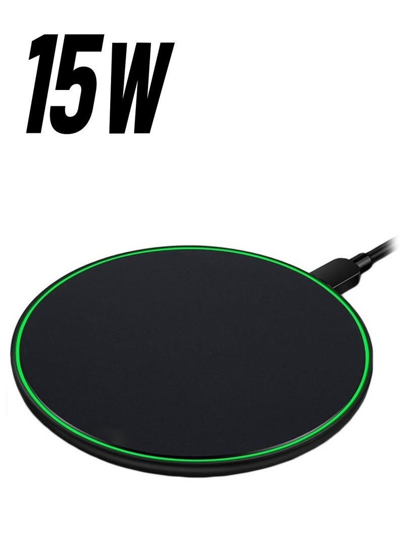 Wish Wireless Fast Charger Pad For Apple iPhone 11/11 Pro/XS/XR/8/8 Plus/Samsung Galaxy S9+/S8+/S7/Note 9 - Image 1