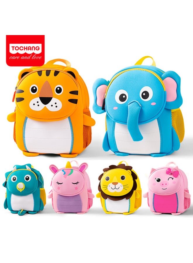 Diving Material Children's Bag Cartoon Cute 3D Three-dimensional Shape Kindergarten Small Schoolbag Out Of Light Shoulder Bag-Color:Stereo-Lion - Image 5