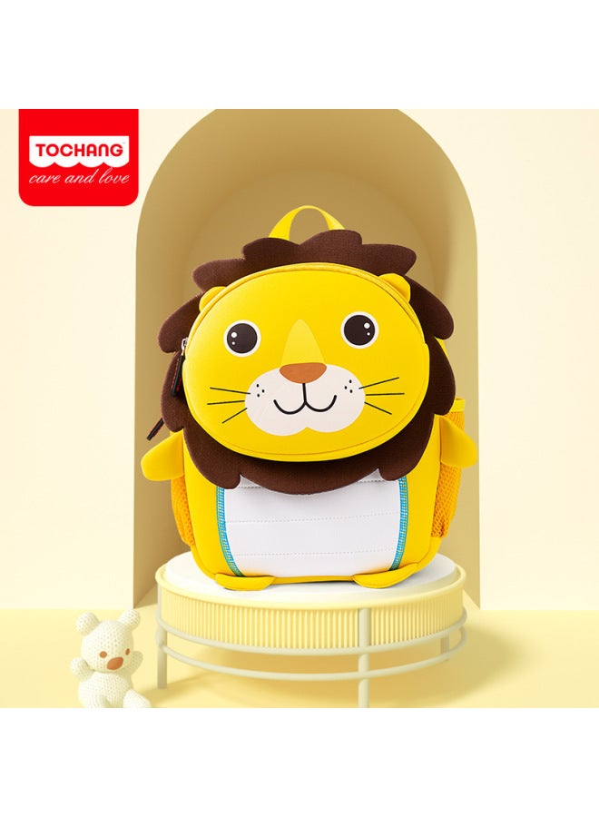 Diving Material Children's Bag Cartoon Cute 3D Three-dimensional Shape Kindergarten Small Schoolbag Out Of Light Shoulder Bag-Color:Stereo-Lion - Image 1