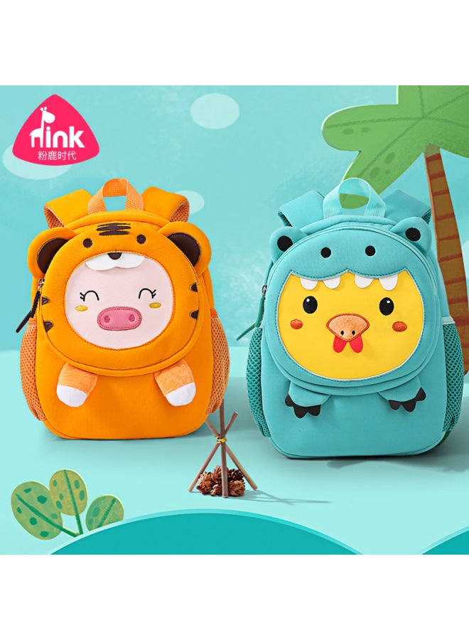 Diving Material Children's Bag Cartoon Cute 3D Three-dimensional Shape Kindergarten Small Schoolbag Out Of Light Shoulder Bag-Color:Stereo-Lion - Image 4