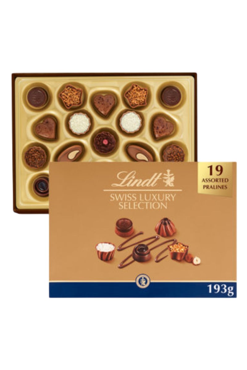 Lindt Swiss Luxury Selection Assorted Chocolate Gift Box 193g - Image 1