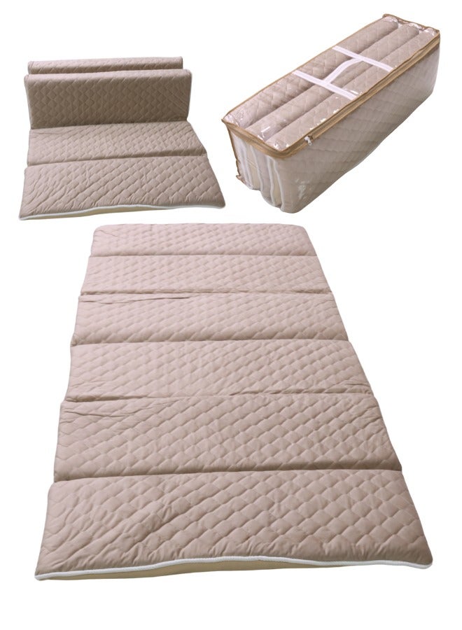 SMART HOME Premium Foam Feel High Density Single Mattress , A soft and comfortable sponge mattress that is foldable and easy to carry with a bag. A multi-use mattress for trips, sleeping, and exercising, and for children, size (190*90*6 cm) - Image 2