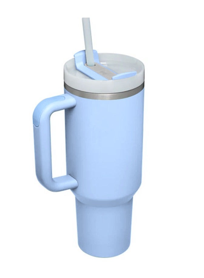 Unique Home 40oz Stainless Steel Vacuum Insulated Tumbler with Lid & Straw | Leakproof Travel Mug for Water, Coffee, Iced Tea & Smoothies (Blue)  - Image 1