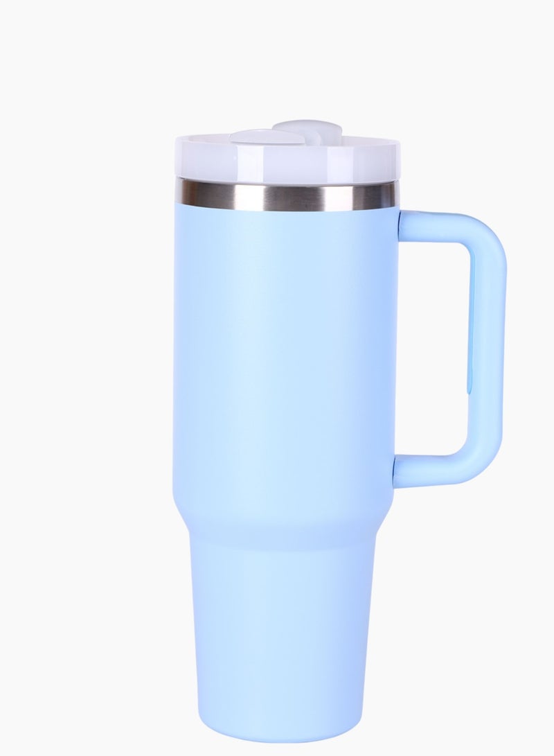 Unique Home 40oz Stainless Steel Vacuum Insulated Tumbler with Lid & Straw | Leakproof Travel Mug for Water, Coffee, Iced Tea & Smoothies (Blue)  - Image 2