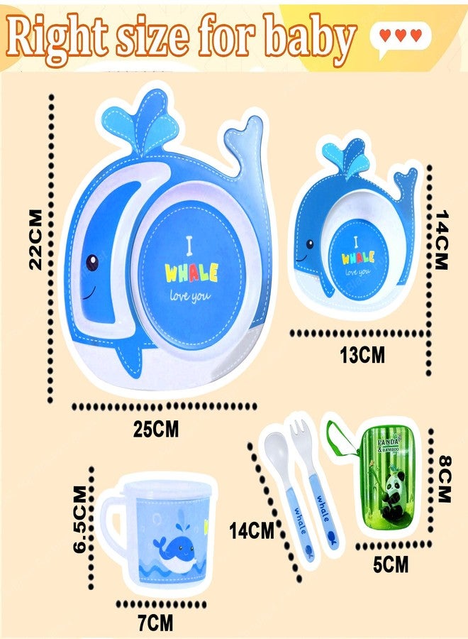 FunBlast Bamboo Fiber Dinner Set for Kids - Baby Feeding Bowl, Bamboo Fibre Kids Set, Bamboo Fiber Plates for Kids, Babies Feeding Set, Kids Feeding Set, Kids Feeding Set Bamboo - Image 2