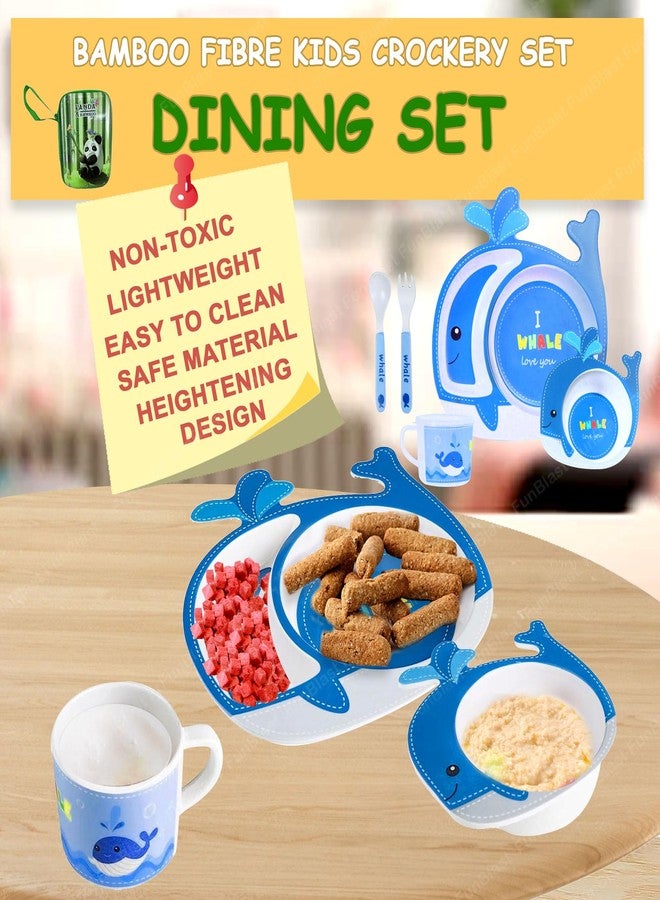 FunBlast Bamboo Fiber Dinner Set for Kids - Baby Feeding Bowl, Bamboo Fibre Kids Set, Bamboo Fiber Plates for Kids, Babies Feeding Set, Kids Feeding Set, Kids Feeding Set Bamboo - Image 3