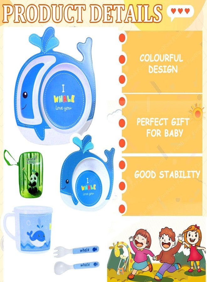 FunBlast Bamboo Fiber Dinner Set for Kids - Baby Feeding Bowl, Bamboo Fibre Kids Set, Bamboo Fiber Plates for Kids, Babies Feeding Set, Kids Feeding Set, Kids Feeding Set Bamboo - Image 4
