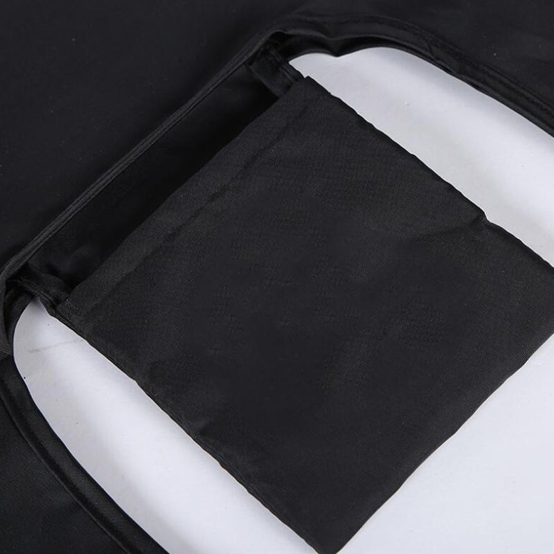 6 Pcs Large Capacity Shopping Bags Foldable Storage Pouch Shopping Pouch Portable Outdoor Tote Bag(Black) - Image 5