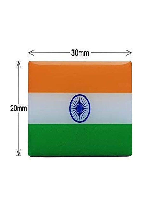 SADVIDHYA Unisex Brass Copper Metal Indian Flag Brooch with Golden Finishing - Image 3