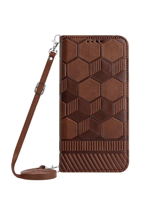 S-TOP Case For Samsung Galaxy A03S 164mm India Crossbody Football Texture Magnetic PU Phone Case - Image 2