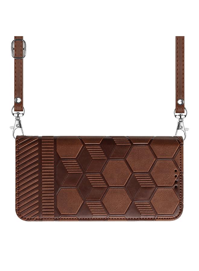 S-TOP Case For Samsung Galaxy A03S 164mm India Crossbody Football Texture Magnetic PU Phone Case - Image 4